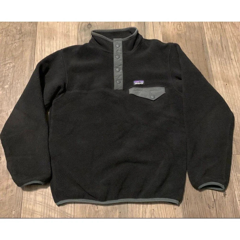 Vintage Patagonia Synchilla Fleece Sweater Pullover Snap-T Jacket M (10)